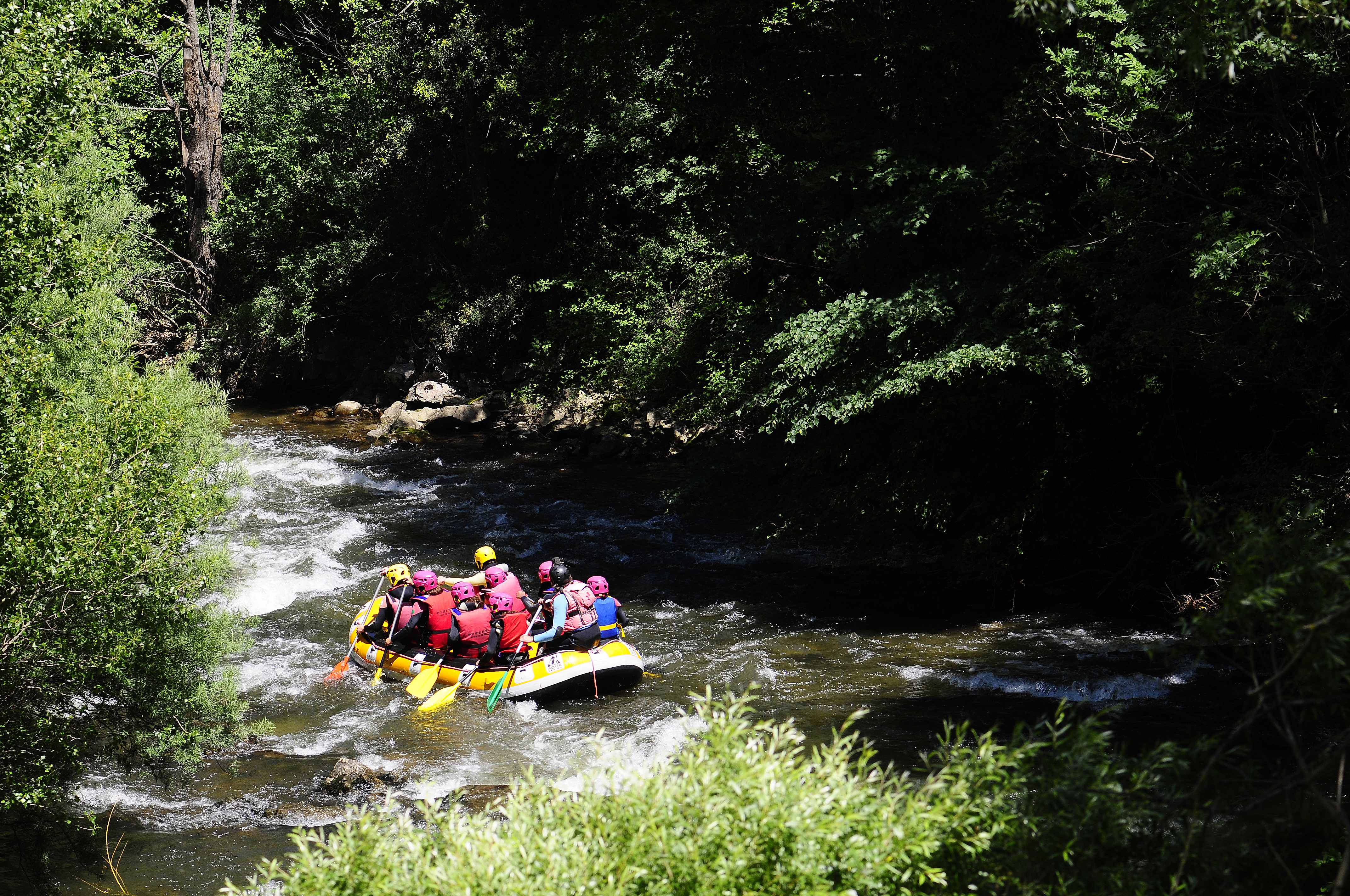 Activité sportives d'eaux vives pouvant avoir un impact sur le Desman (Crédit : A. Bertrand)