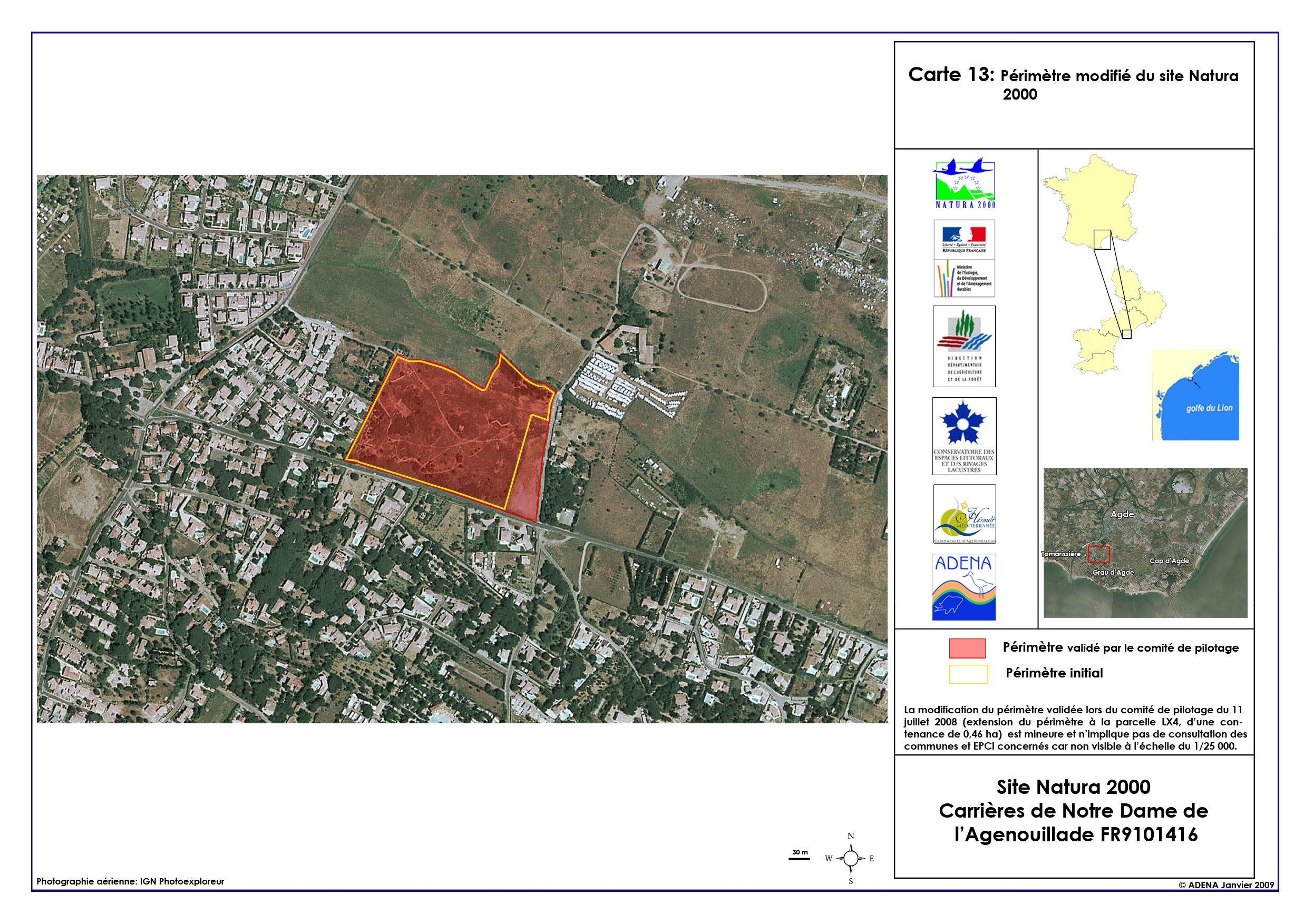 Carte 13 Perimètre modifiè du site