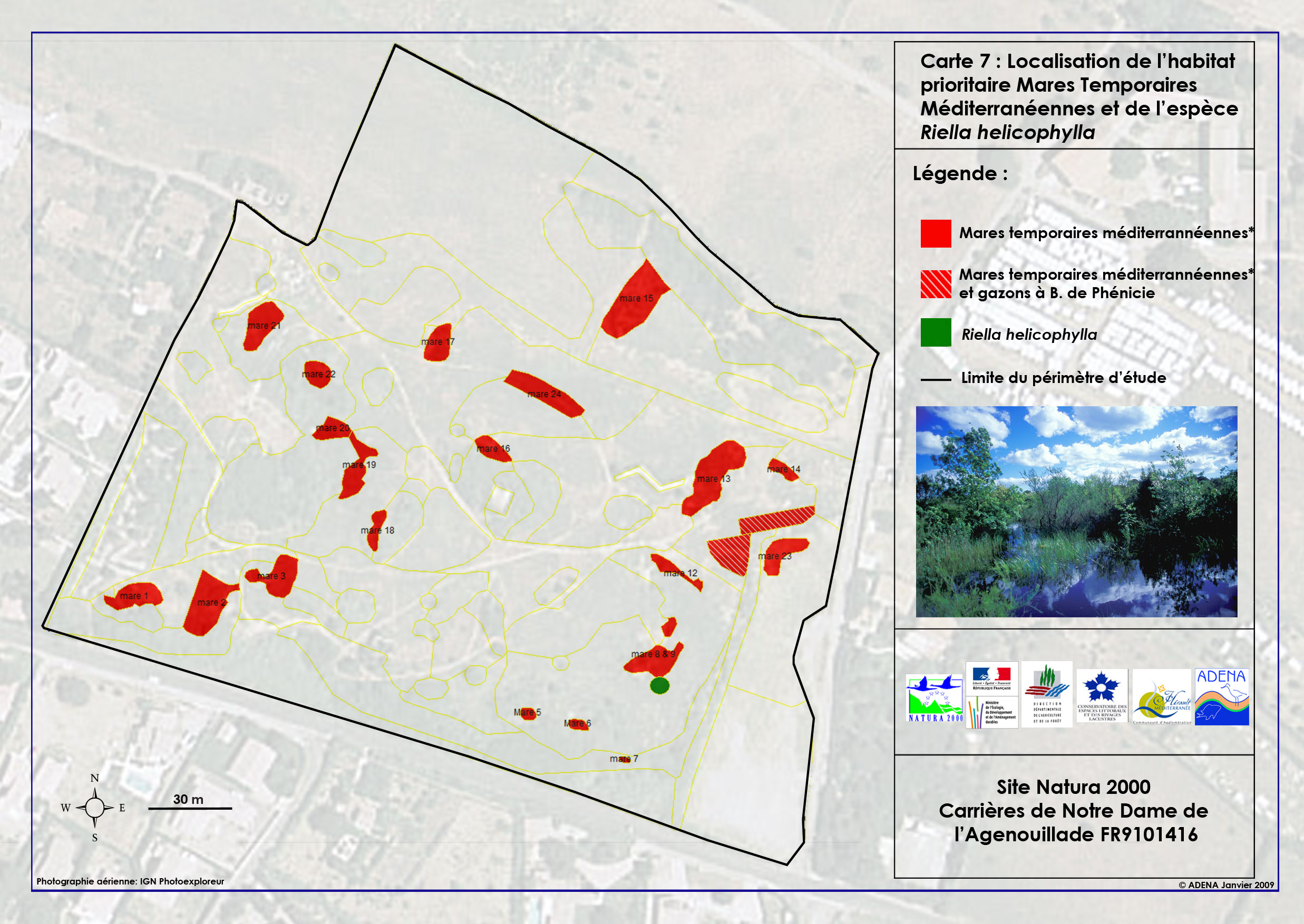 Carte 7 Habitats mares