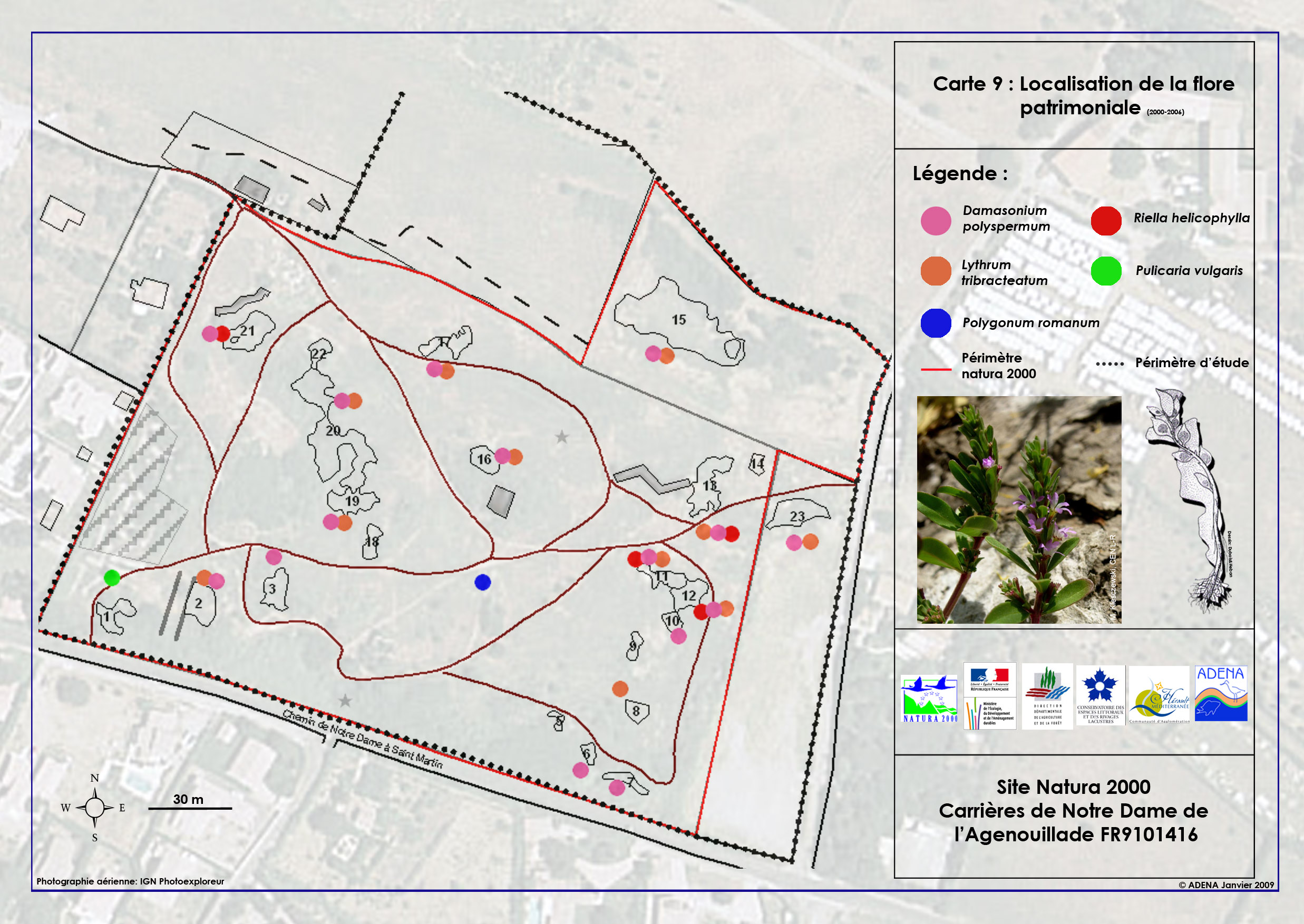 Carte 9 Flore patrimoniale