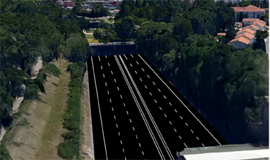Vue du périphérique après travaux fin 2021
