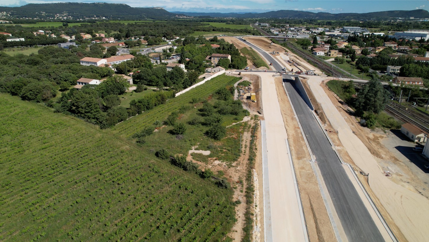 Déviation de Laudun L'Ardoise vue du ciel