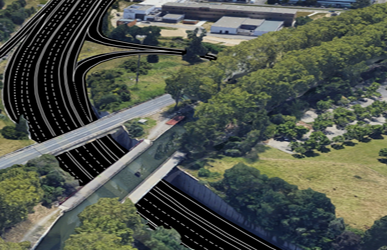 Après travaux fin 2021 - Création sortie unique pour les directions du Pont des Demoiselles - Côte pavée et du complexe scientifique de Rangueil